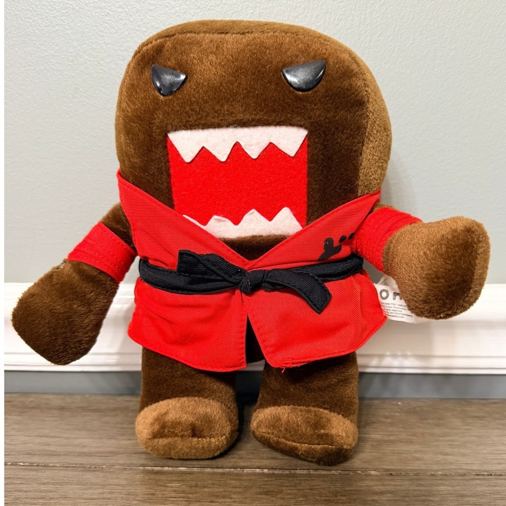 Domo Kun Karate Gi Martial Arts Plush Brown Red Outfit NHK Mascot Toy